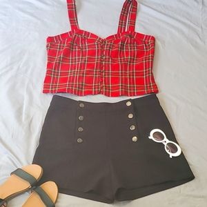 Forever 21+ Black Sailor Shorts Size 12